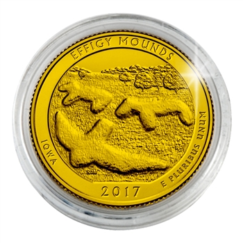 2017 Effigy Mounds National Monument - Denver - Gold Plated in Capsule