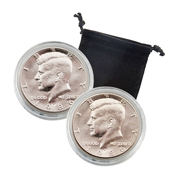 1986 Kennedy Half Dollar P & D Set