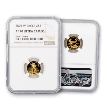 2001 American Eagle $5 Gold-PROOF-NGC 70