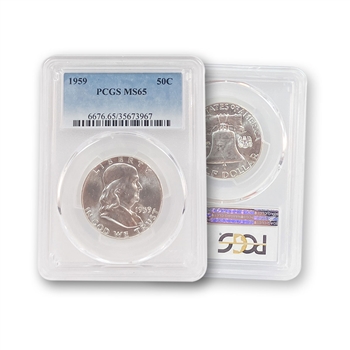 1959 Franklin Half Dollar - Philadelphia - PCGS 65
