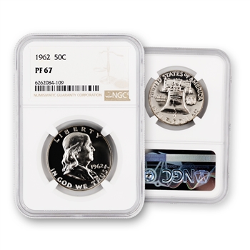 1962 Franklin Half Dollar-Proof-NGC 67