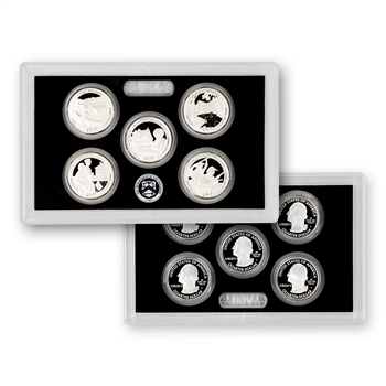 2017 Silver 5 pc Qtr Proof Set - Lens