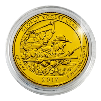 2017 George Rogers Clark National Historical Park - Denver - Gold Plated in Capsule