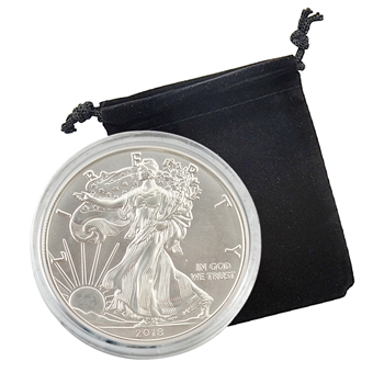 2018 Silver Eagle - Uncirculated w/ Display Pouch