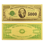 $5000 Federal Reserve Note - Madison - Uncirculated Gold Foil