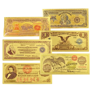 Super 6 Large Notes - Uncirculated Gold Foil