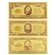 The Last Gold Certificates - 3pc Set - Gold Foil Notes