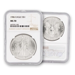 1986 Silver Eagle-NGC 70