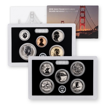 2018 US Silver Proof Set - Reverse Proof (10 pc)