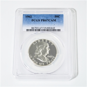 1962 Franklin Half Dollar  Proof PCGS 67 Cameo