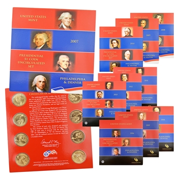 All The Rarest Presidents - 2007 to 2016 - Uncirculated OGP