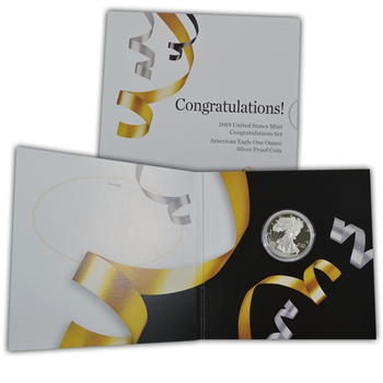 2019 Silver Eagle-Congratulations Set