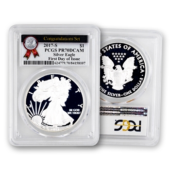 2017 Silver Eagle - Congratulations Proof - PCGS 70