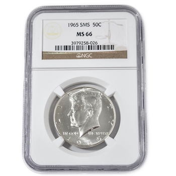 1965 Kennedy Half Dollar -SMS - NGC 66