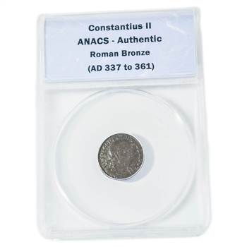 Roman Bronze ( 337 to 375 AD ) - ANACS Certified Authentic