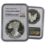 1996 Silver Eagle - Proof - NGC 69
