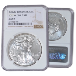 2011 Silver Eagle - West Point - Burnished - NGC 69
