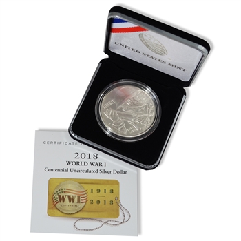 2018 WWI Silver Dollar - Uncirculated