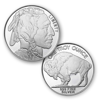 1 Ounce Silver-.999 Fine-Buffalo Nickel Design