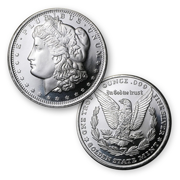 1 Ounce Silver-.999 Fine-Morgan Dollar Design