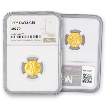 1996 American Eagle $5 Gold - NGC 70