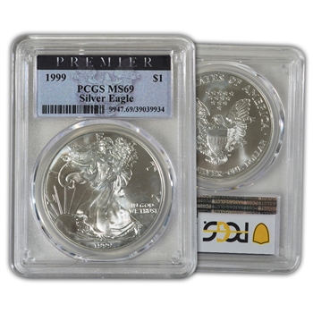 1999 Silver Eagle-Premier-PCGS 69