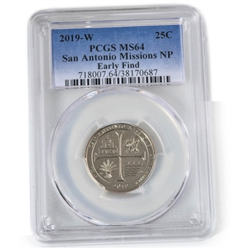 2019 San Antonio Missions-West Point Mint Mark-PCGS 64
