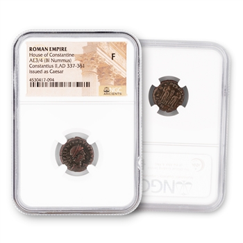 Roman Bronze - Constantius 2nd (317 to 361) - NGC Fine