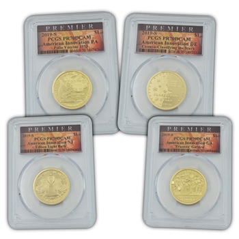 2019 Innovation Dollar 4pc Proof Set - PCGS 70 Premier