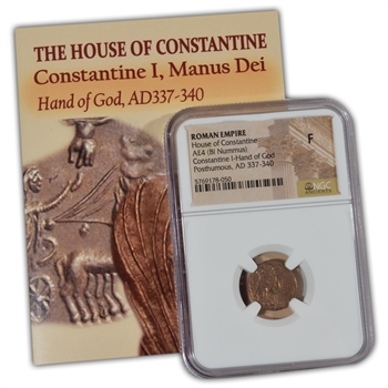 Roman Bronze - Constantine I - Hand of God - NGC