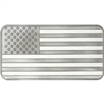 5 Ounce Silver - American Flag Bar - .999 Fine Silver