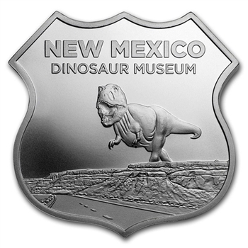 Route 66 Series - 1oz Silver New Mexico Dinosaur Museum