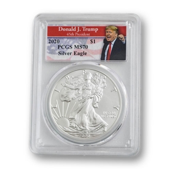 2020 Silver Eagle-Trump 45th-PCGS 69