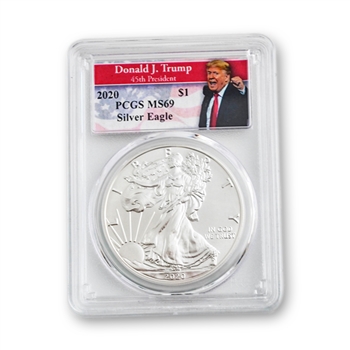 2020 Silver Eagle-Trump 45th-PCGS 70