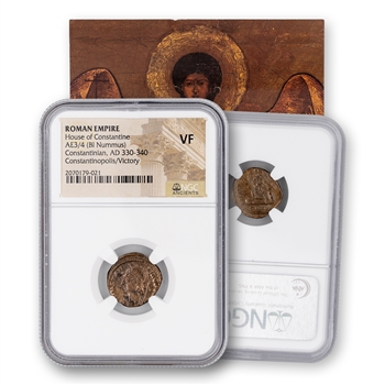 Roman Bronze - Constantine 1st - 1st Guardian Angel - NGC VF