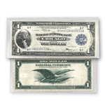 1918 $1 Federal Reserve Note - Large - Green Eagle - Circulated