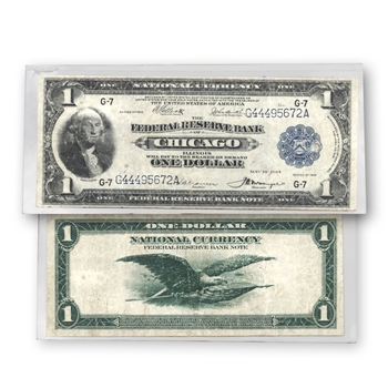 1918 $1 Federal Reserve Note-Large-Green Eagle-Circulated