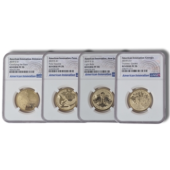 2019 Innovation Reverse Proofs - 4 Coin Set - NGC 70