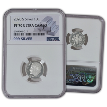 2020 Roosevelt Dime-Proof .999 Silver-NGC 70