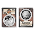 2020 Basketball Silver Dollar - Proof - HOF Collection - PCGS 70