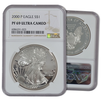 2000 Silver Eagle - Proof - NGC 69