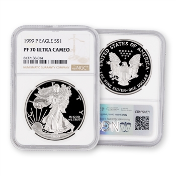 1999 Silver Eagle-Proof-NGC 70