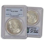 1883 Morgan Silver Dollar - Carson City Mint - PCGS 64