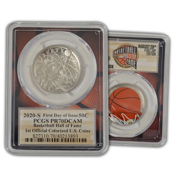 2020 Basketball Half Dollar - PCGS 70 - Basketball Core