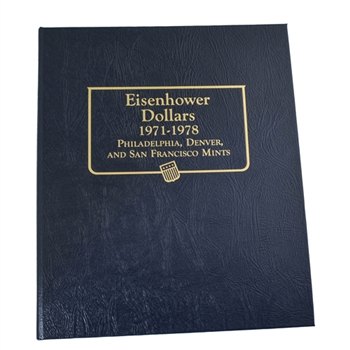 Eisenhower Dollars with Whitman Album-Philadelphia, Denver, San Francisco Mint, and Proof-32 Coins