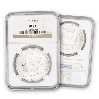 1881 Morgan Silver Dollar - San Francisco - NGC 63