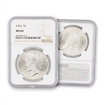 1924 Peace Dollar-Philadelphia-NGC 63