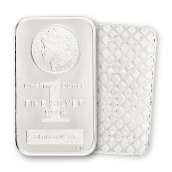 1 Ounce Silver-Morgan Dollar Bar-.999 Silver