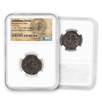 Byzantine Folles With Image of Christ - NGC HG