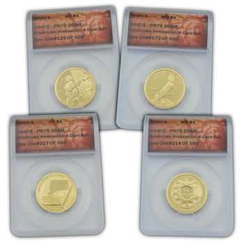 2020 Innovation Dollar 4pc Proof Set - ANACS 70 Day One